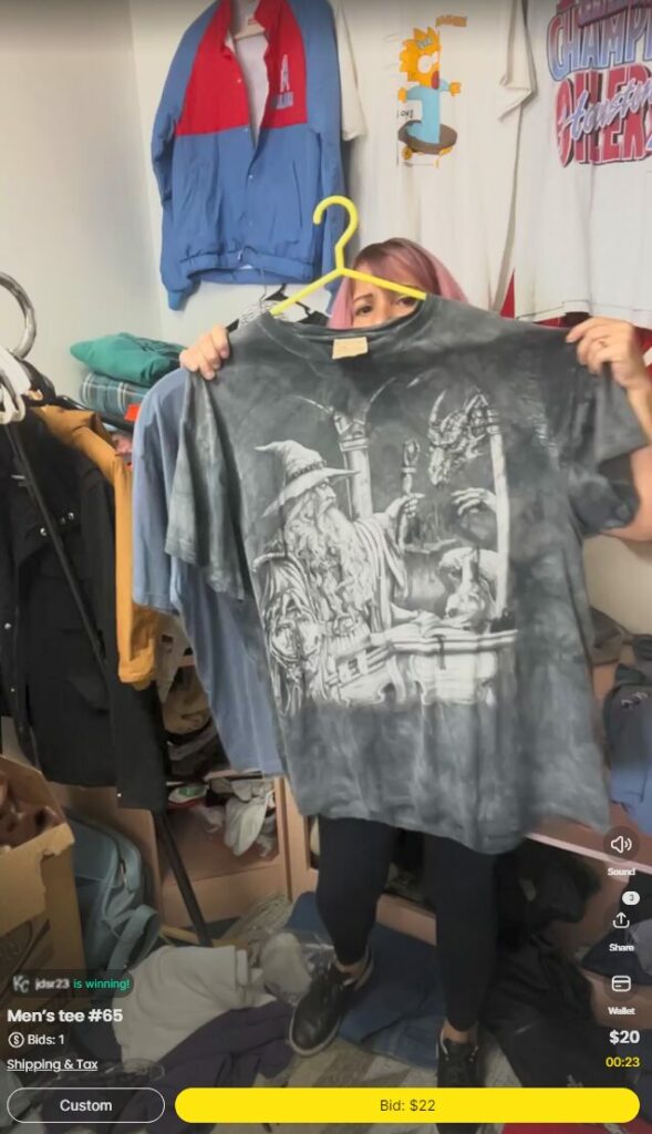 "Beautiful" artwork on a shirt.